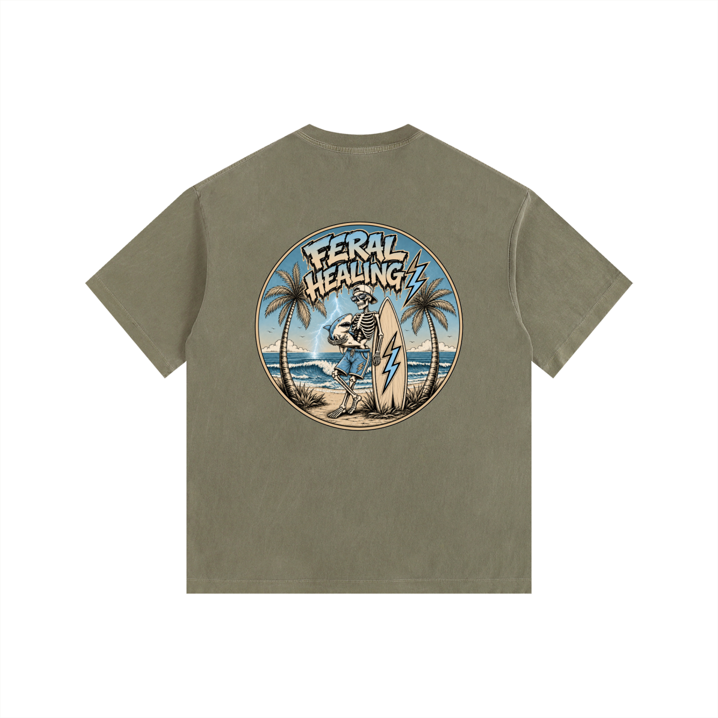 Feral Healing Oversized T-Shirt Coastal